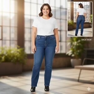 Levi's Womens Classic Straight Jeans Mid Rise Hyper Soft Stretch 22W S Dark Wash